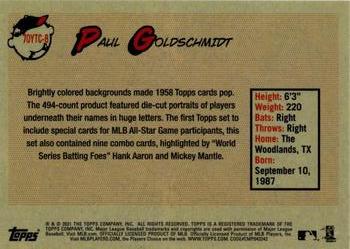 2021 Topps - 70 Years of Topps Baseball Chrome (Series 1) #70YTC-8 Paul Goldschmidt Back