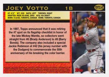 2021 Topps - 70 Years of Topps Baseball Chrome (Series 1) #70YTC-47 Joey Votto Back
