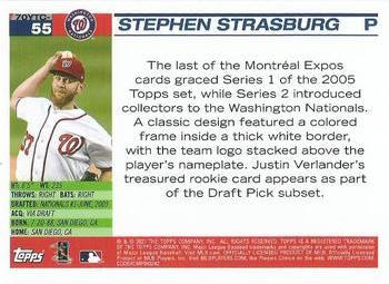 2021 Topps - 70 Years of Topps Baseball Chrome (Series 1) #70YTC-55 Stephen Strasburg Back