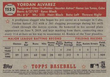 2021 Topps - 1952 Topps Redux #T52-3 Yordan Alvarez Back