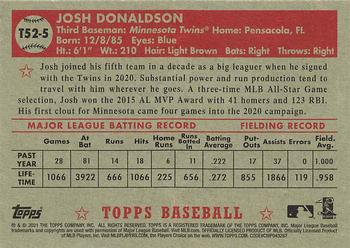 2021 Topps - 1952 Topps Redux #T52-5 Josh Donaldson Back