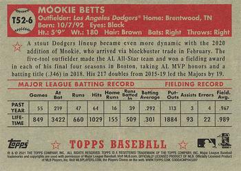 2021 Topps - 1952 Topps Redux #T52-6 Mookie Betts Back