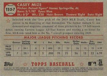2021 Topps - 1952 Topps Redux #T52-7 Casey Mize Back