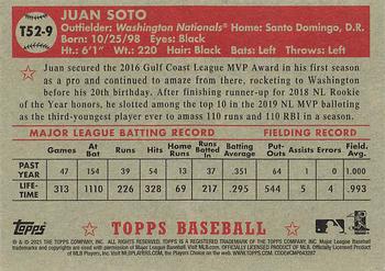 2021 Topps - 1952 Topps Redux #T52-9 Juan Soto Back