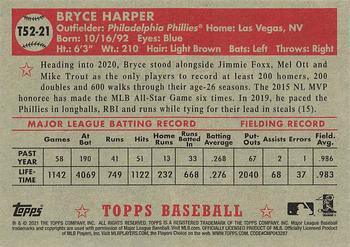 2021 Topps - 1952 Topps Redux #T52-21 Bryce Harper Back