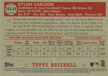 2021 Topps - 1952 Topps Redux #T52-33 Dylan Carlson Back