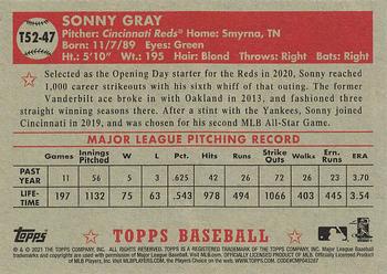 2021 Topps - 1952 Topps Redux #T52-47 Sonny Gray Back