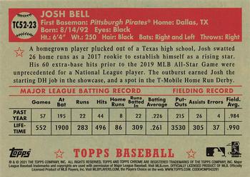 2021 Topps - 1952 Topps Redux Chrome #TC52-23 Josh Bell Back