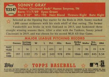 2021 Topps - 1952 Topps Redux Chrome #TC52-47 Sonny Gray Back