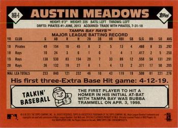 2021 Topps - 1986 Topps Baseball 35th Anniversary (Series One) #86B-6 Austin Meadows Back