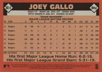 2021 Topps - 1986 Topps Baseball 35th Anniversary (Series One) #86B-10 Joey Gallo Back