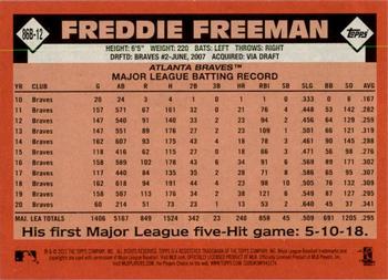 2021 Topps - 1986 Topps Baseball 35th Anniversary (Series One) #86B-12 Freddie Freeman Back