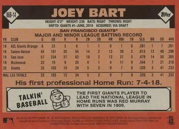 2021 Topps - 1986 Topps Baseball 35th Anniversary (Series One) #86B-14 Joey Bart Back