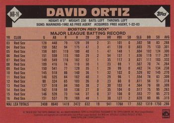 2021 Topps - 1986 Topps Baseball 35th Anniversary (Series One) #86B-16 David Ortiz Back