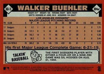 2021 Topps - 1986 Topps Baseball 35th Anniversary (Series One) #86B-18 Walker Buehler Back