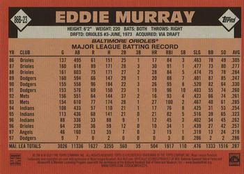 2021 Topps - 1986 Topps Baseball 35th Anniversary (Series One) #86B-23 Eddie Murray Back