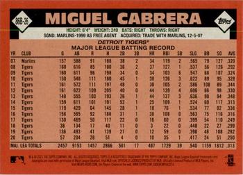 2021 Topps - 1986 Topps Baseball 35th Anniversary (Series One) #86B-26 Miguel Cabrera Back