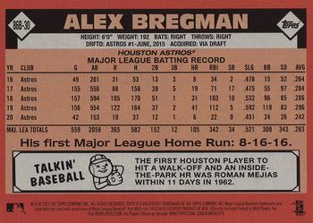 2021 Topps - 1986 Topps Baseball 35th Anniversary (Series One) #86B-30 Alex Bregman Back