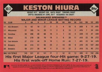 2021 Topps - 1986 Topps Baseball 35th Anniversary (Series One) #86B-31 Keston Hiura Back