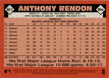 2021 Topps - 1986 Topps Baseball 35th Anniversary (Series One) #86B-33 Anthony Rendon Back