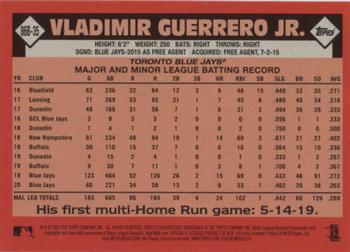 2021 Topps - 1986 Topps Baseball 35th Anniversary (Series One) #86B-35 Vladimir Guerrero Jr. Back