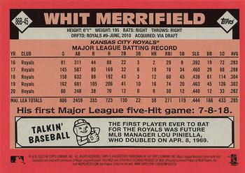 2021 Topps - 1986 Topps Baseball 35th Anniversary (Series One) #86B-45 Whit Merrifield Back