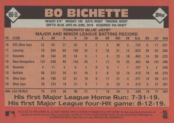 2021 Topps - 1986 Topps Baseball 35th Anniversary (Series One) #86B-55 Bo Bichette Back