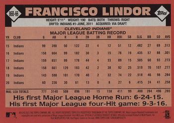 2021 Topps - 1986 Topps Baseball 35th Anniversary (Series One) #86B-66 Francisco Lindor Back