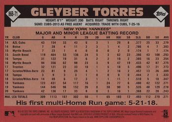 2021 Topps - 1986 Topps Baseball 35th Anniversary (Series One) #86B-71 Gleyber Torres Back