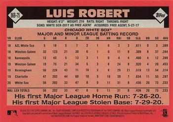2021 Topps - 1986 Topps Baseball 35th Anniversary (Series One) #86B-75 Luis Robert Back