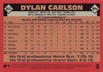 2021 Topps - 1986 Topps Baseball 35th Anniversary (Series One) #86B-83 Dylan Carlson Back
