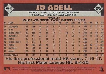 2021 Topps - 1986 Topps Baseball 35th Anniversary (Series One) #86B-90 Jo Adell Back