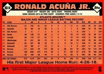 2021 Topps - 1986 Topps Baseball 35th Anniversary (Series One) #86B-94 Ronald Acuña Jr. Back