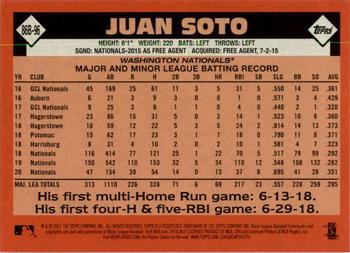2021 Topps - 1986 Topps Baseball 35th Anniversary (Series One) #86B-96 Juan Soto Back