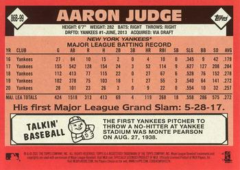 2021 Topps - 1986 Topps Baseball 35th Anniversary (Series One) #86B-99 Aaron Judge Back