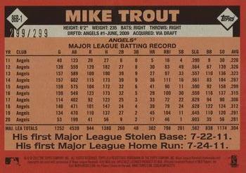 2021 Topps - 1986 Topps Baseball 35th Anniversary Black (Series One) #86B-1 Mike Trout Back