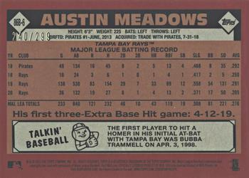 2021 Topps - 1986 Topps Baseball 35th Anniversary Black (Series One) #86B-6 Austin Meadows Back