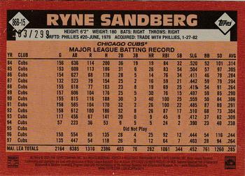 2021 Topps - 1986 Topps Baseball 35th Anniversary Black (Series One) #86B-15 Ryne Sandberg Back
