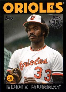 2021 Topps - 1986 Topps Baseball 35th Anniversary Black (Series One) #86B-23 Eddie Murray Front