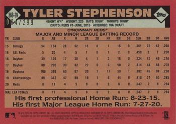 2021 Topps - 1986 Topps Baseball 35th Anniversary Black (Series One) #86B-39 Tyler Stephenson Back