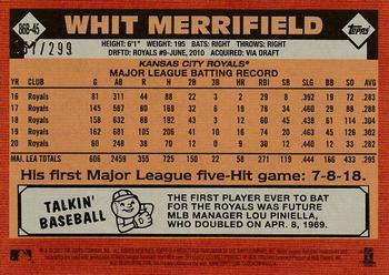 2021 Topps - 1986 Topps Baseball 35th Anniversary Black (Series One) #86B-45 Whit Merrifield Back