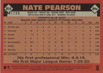 2021 Topps - 1986 Topps Baseball 35th Anniversary Black (Series One) #86B-69 Nate Pearson Back