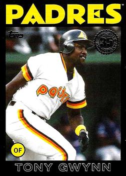 2021 Topps - 1986 Topps Baseball 35th Anniversary Black (Series One) #86B-77 Tony Gwynn Front