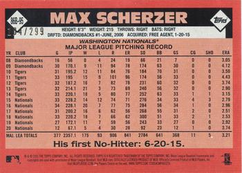 2021 Topps - 1986 Topps Baseball 35th Anniversary Black (Series One) #86B-95 Max Scherzer Back
