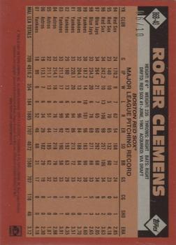 2021 Topps - 1986 Topps Baseball 35th Anniversary Red (Series One) #86B-40 Roger Clemens Back
