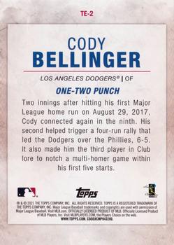 2021 Topps - Cody Bellinger Highlights #TE-2 Cody Bellinger Back