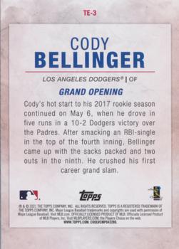 2021 Topps - Cody Bellinger Highlights #TE-3 Cody Bellinger Back
