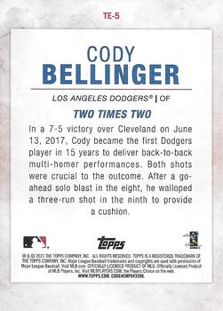 2021 Topps - Cody Bellinger Highlights #TE-5 Cody Bellinger Back