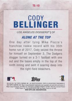 2021 Topps - Cody Bellinger Highlights #TE-10 Cody Bellinger Back