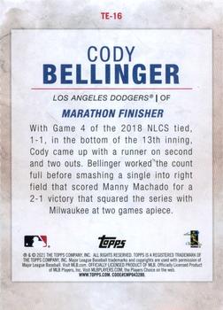 2021 Topps - Cody Bellinger Highlights #TE-16 Cody Bellinger Back